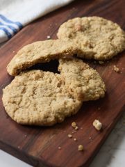 white choc oatmeal macadamia cookies