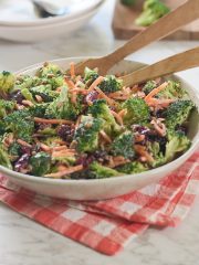 Broc Carrot Salad with forks