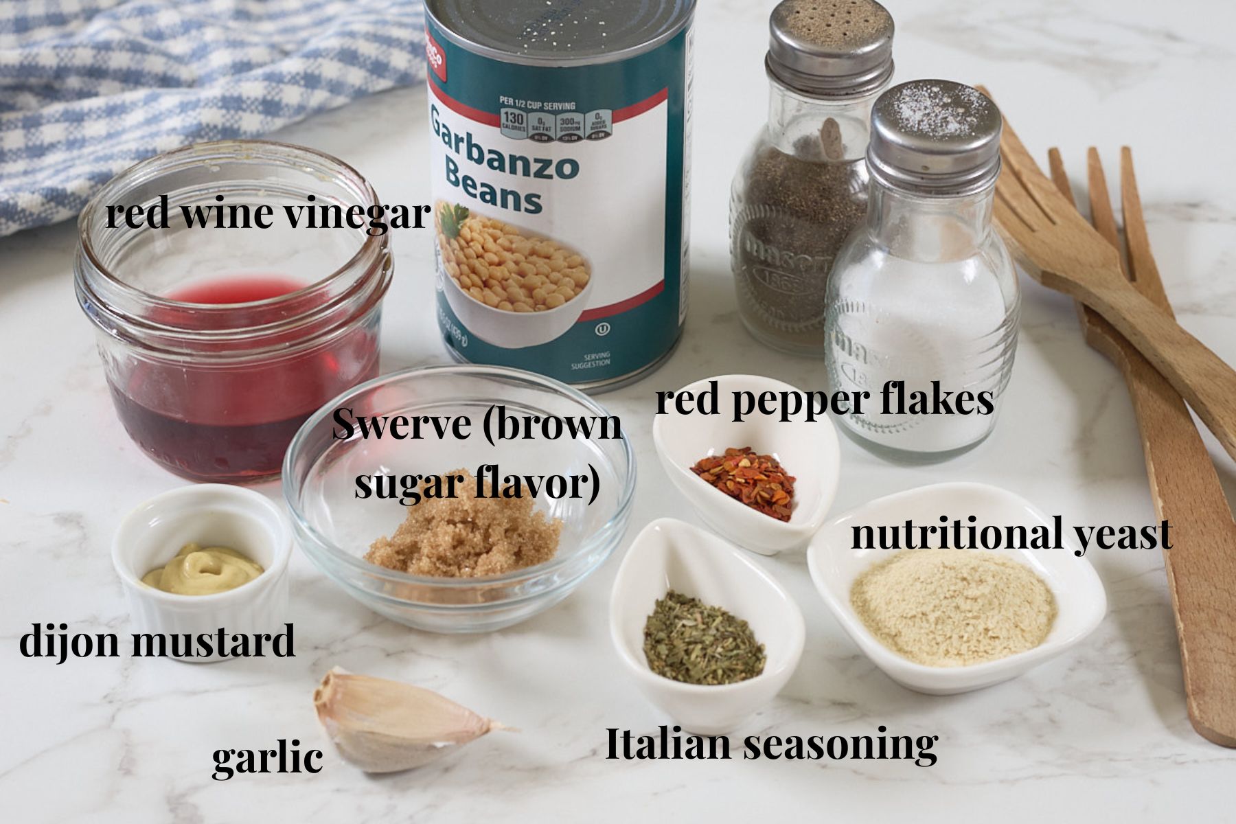 aquafaba dressing, ingredients
