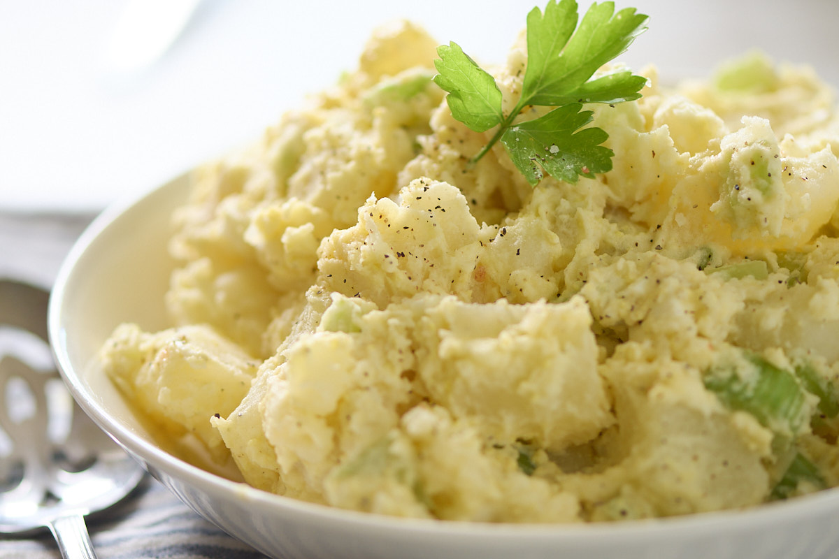 potato salad, macro horiz