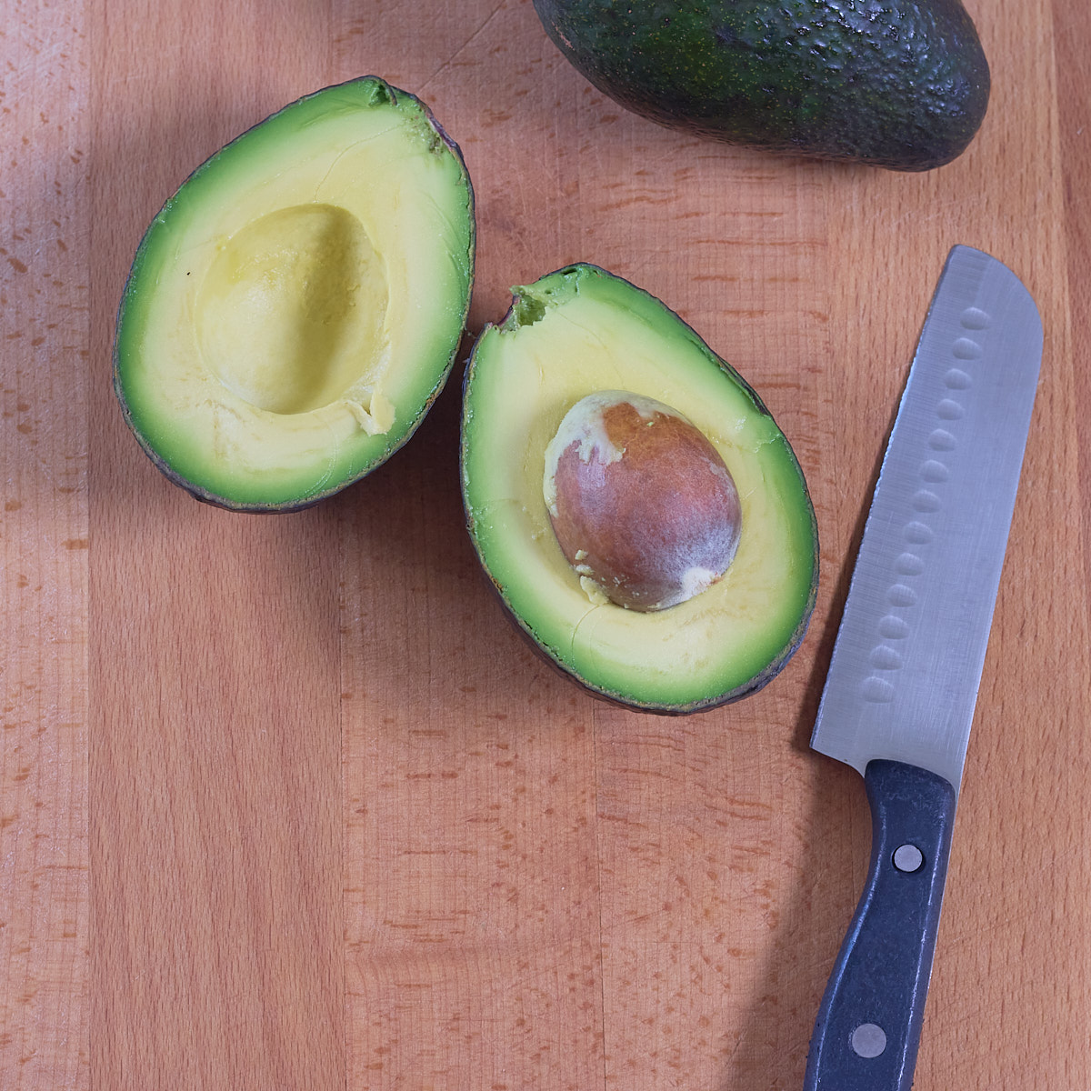 step 1. cut avocado in half
