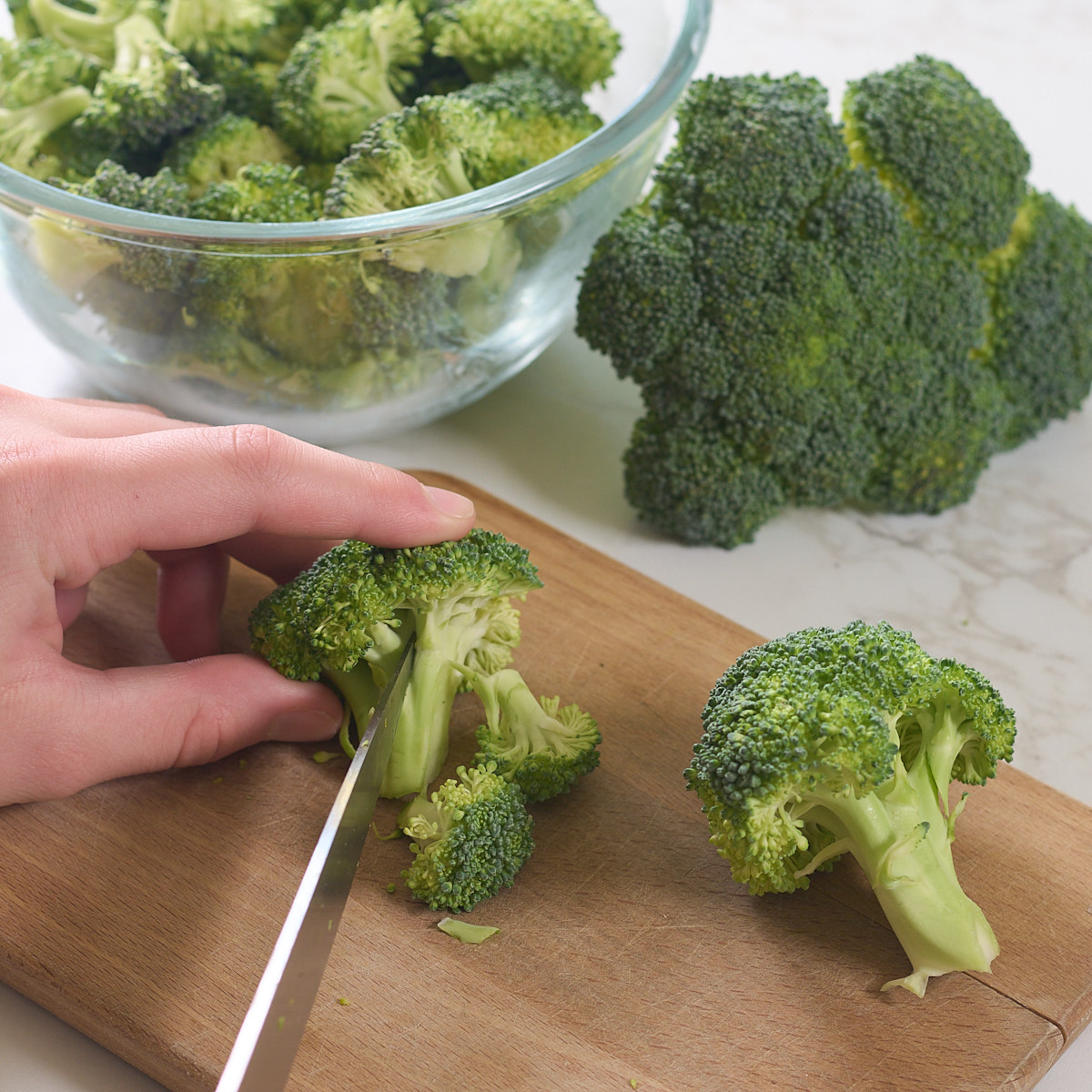 step 1. cut broccoli