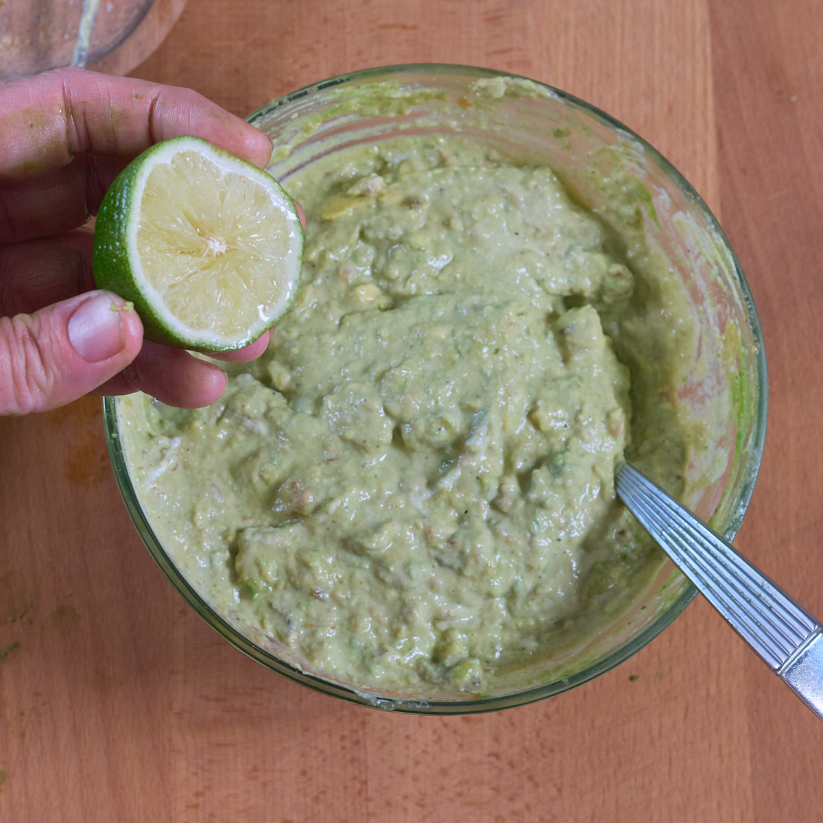 step 3. add sour cream, lime