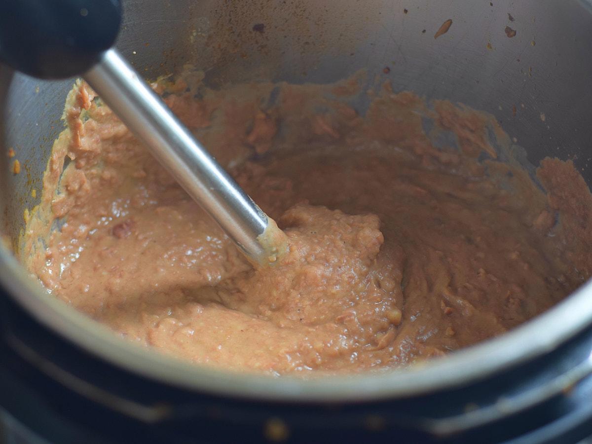 step 8. mash beans 
