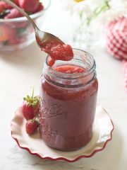 jam closeup, with spoon