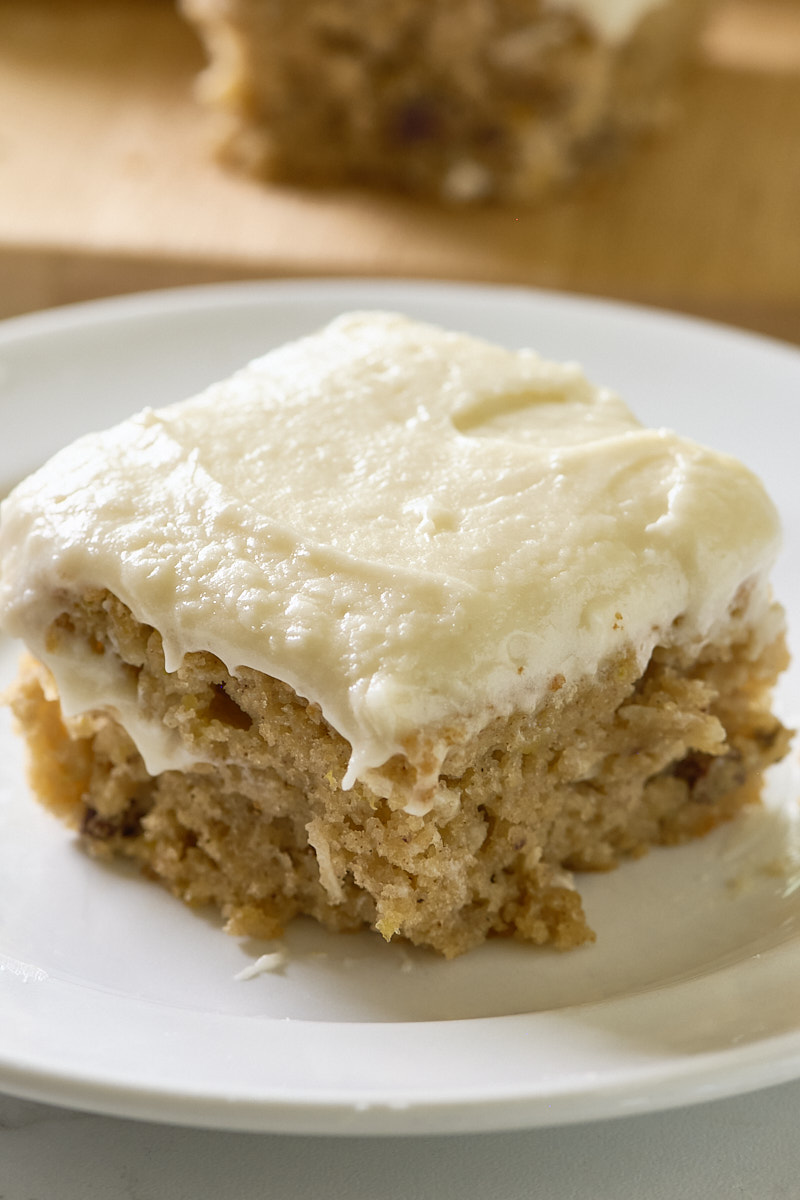 cake slice on plate macro