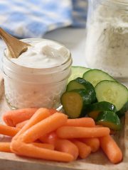 ranch dip, veggies wide